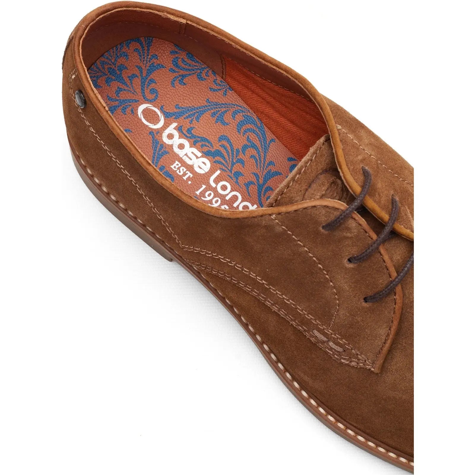 Base London Mens Strand Suede Derby Shoes