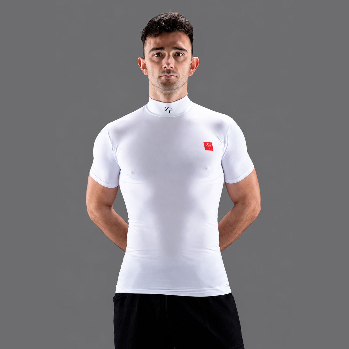 Zerofit Unisex IceSkin Mock Short Sleeve Base Layer Top