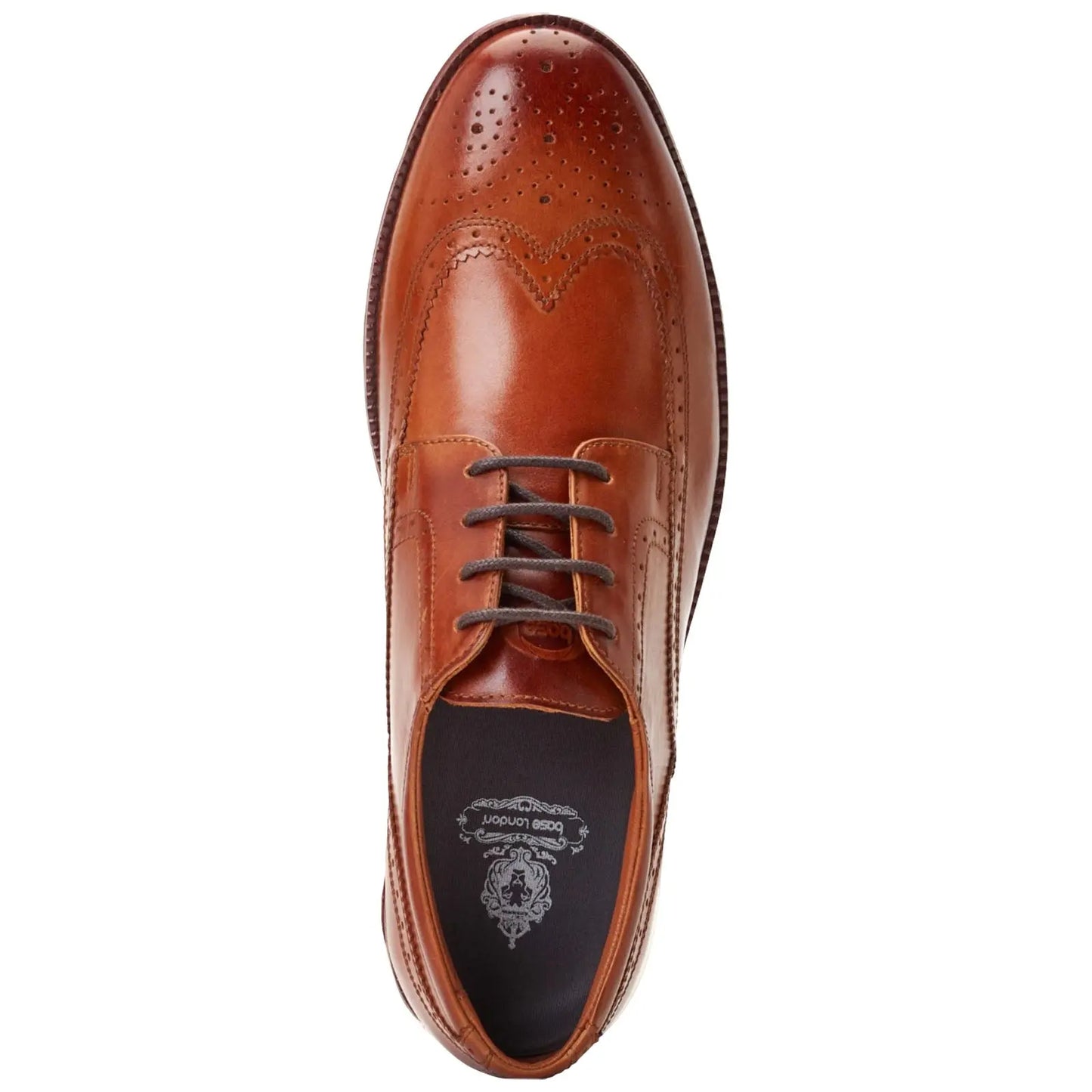 Base London Mens Flight Softy Brogue Shoes