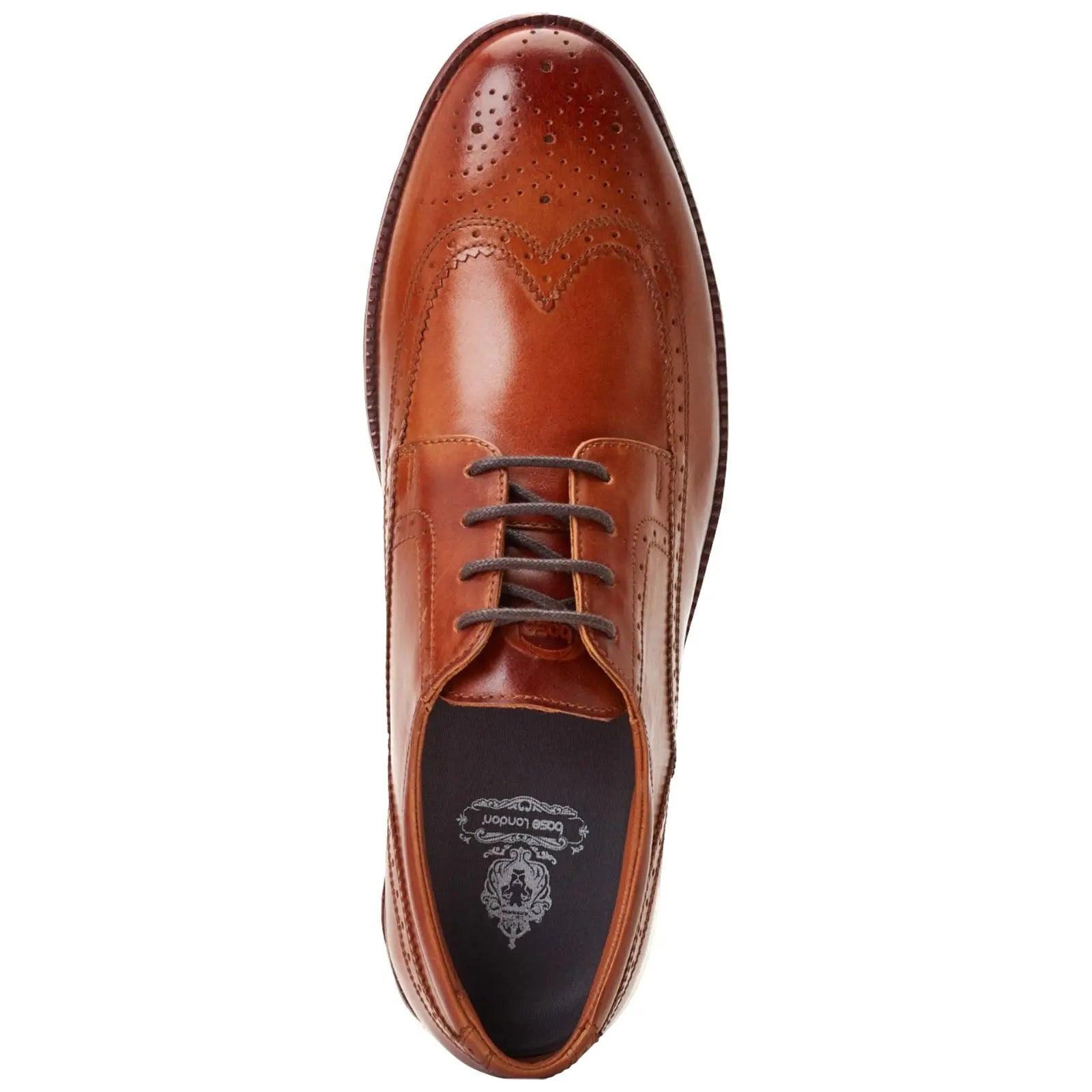 Base London Mens Flight Softy Brogue Shoes