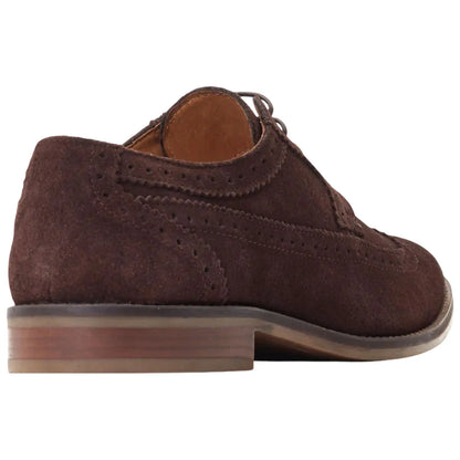 Base London Mens Twain Suede Brogue Shoes