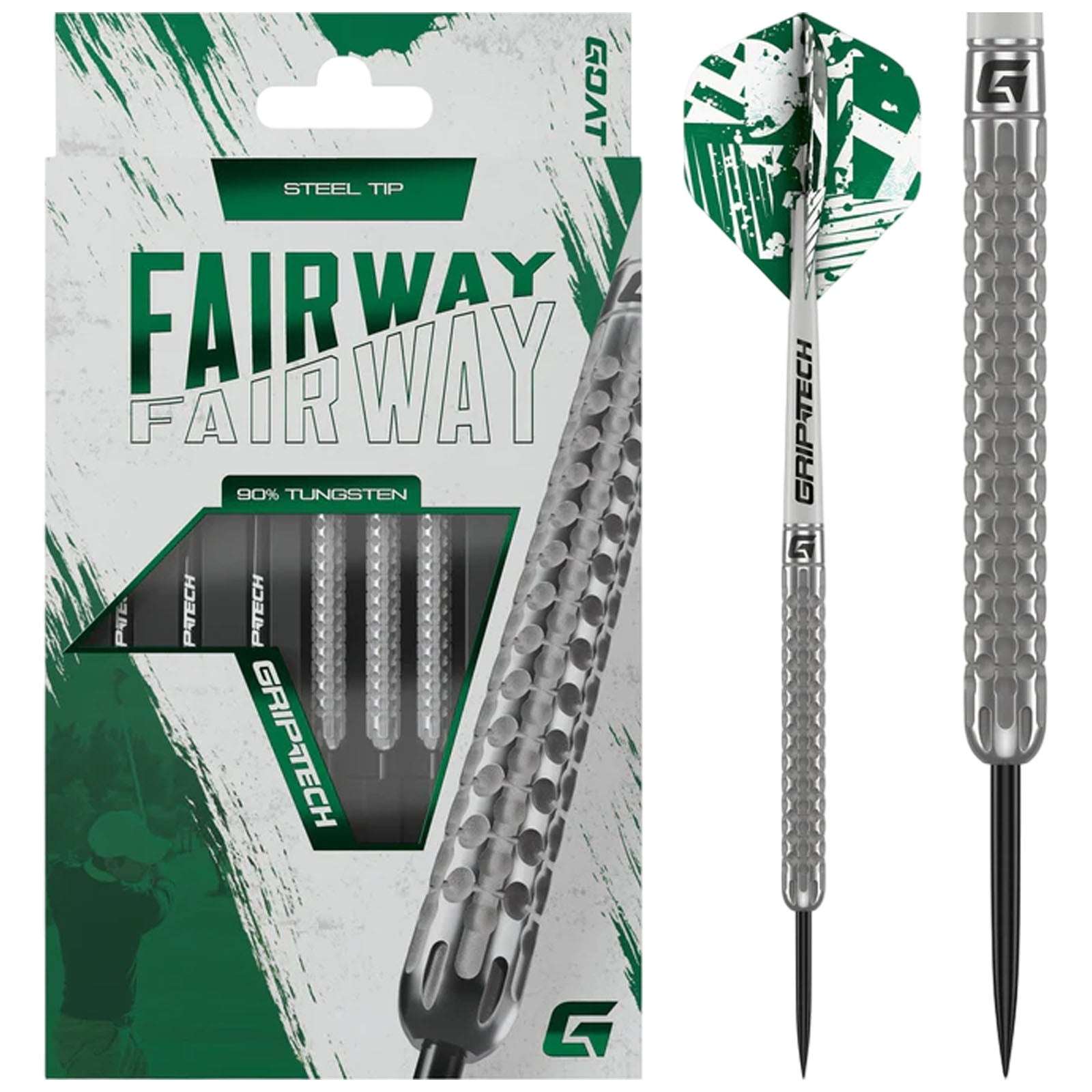 GOAT Fairway V2 Steel Tip 90% Tungsten Darts Set