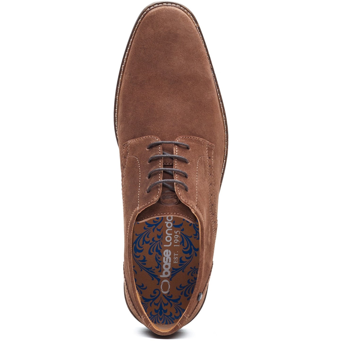 Base London Mens Eton Suede Derby Shoes