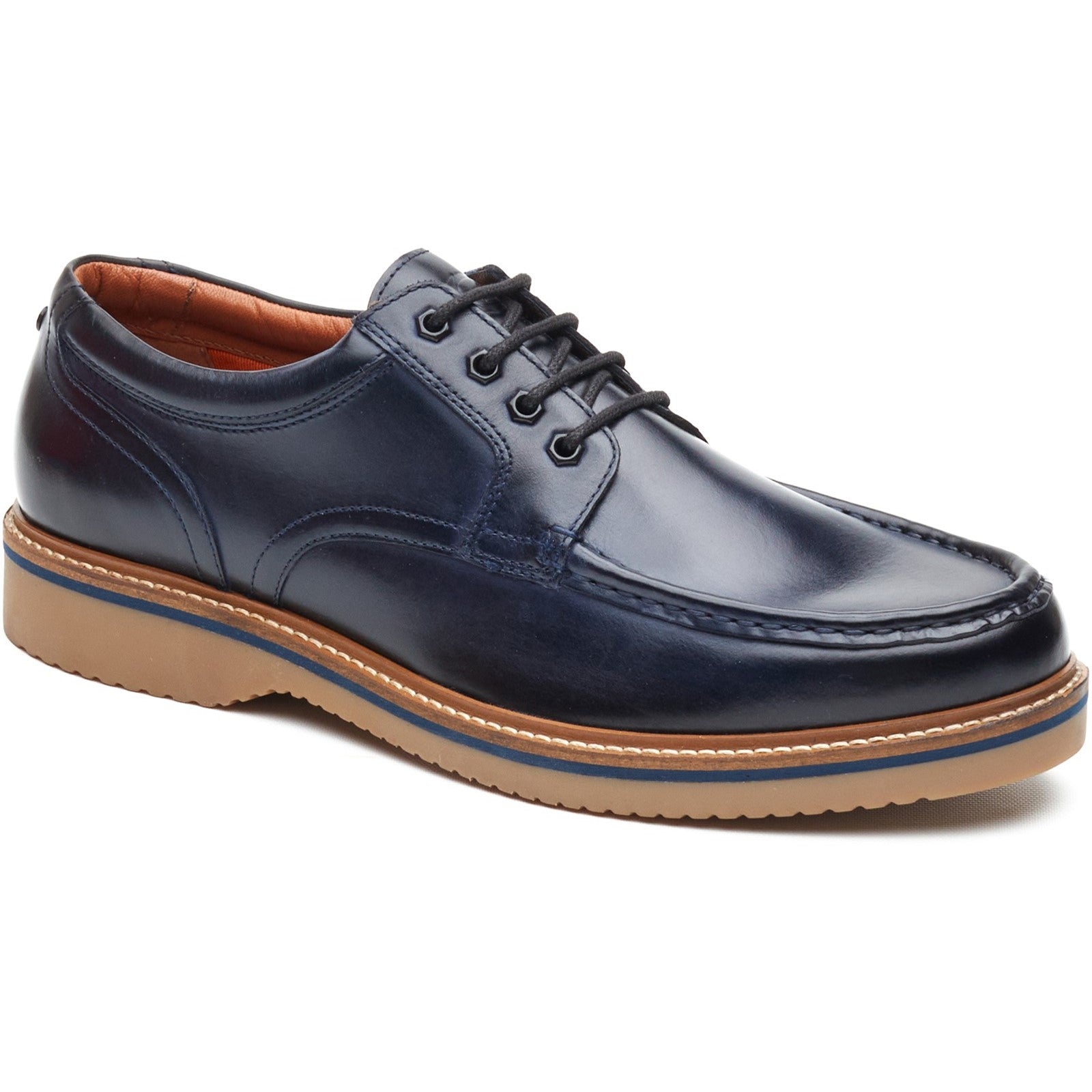 Base London Mens Langdon Leather Apron Toe Shoes
