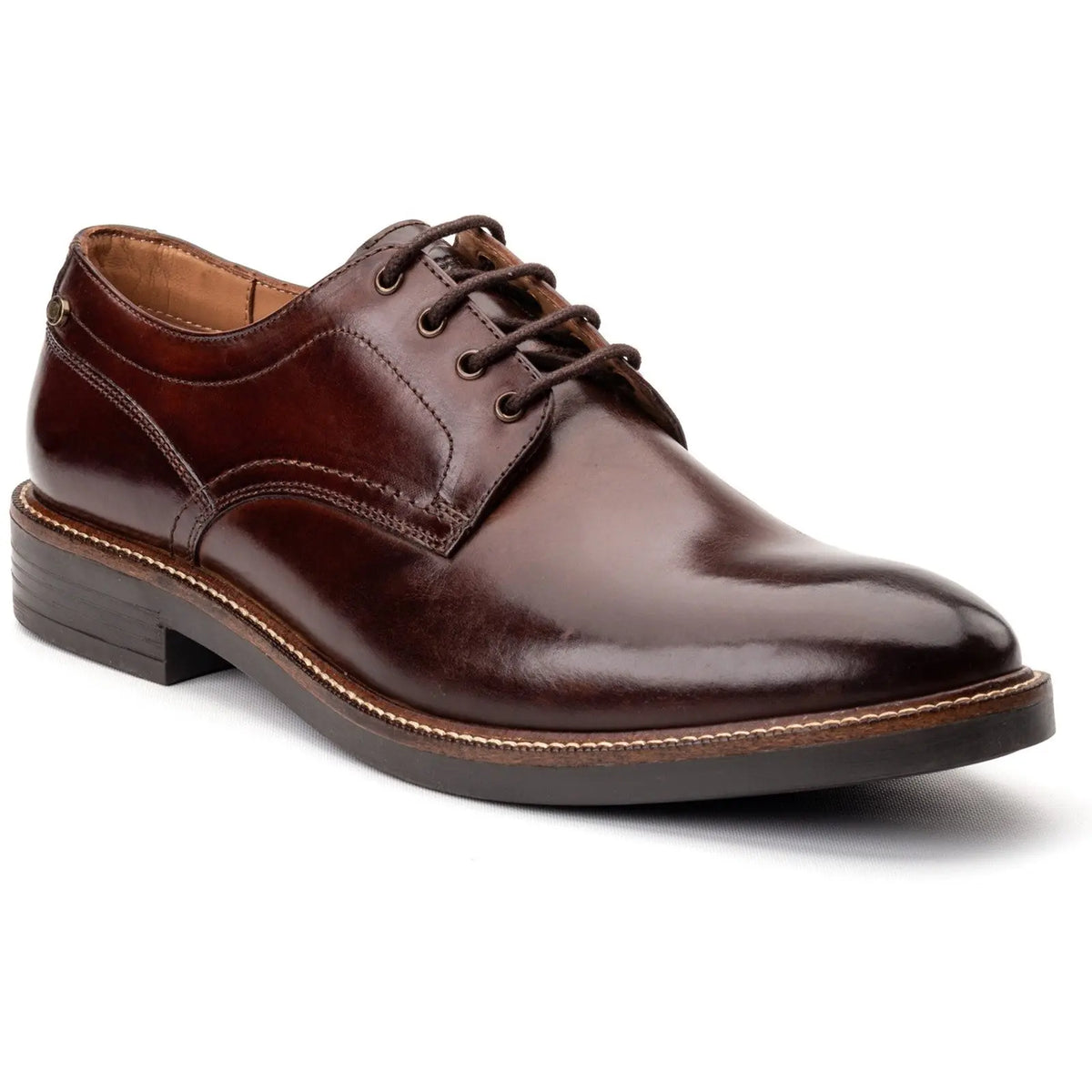 Base London Mens Durham Leather Derby Shoes