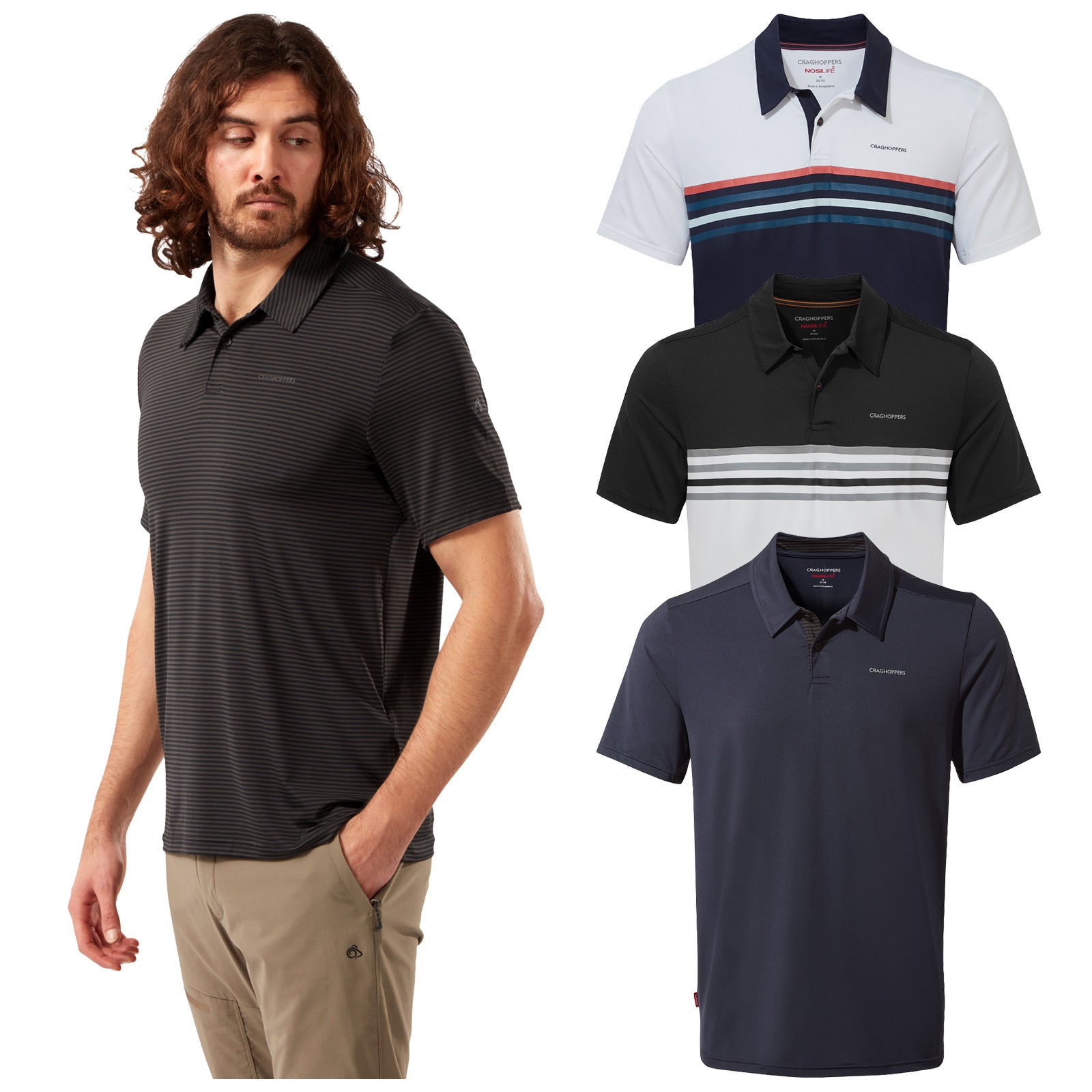 Craghoppers Mens NosiLife Pro Polo Shirt