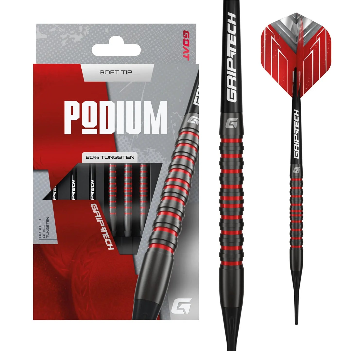 GOAT Podium Soft Tip 80% Tungsten Darts Set