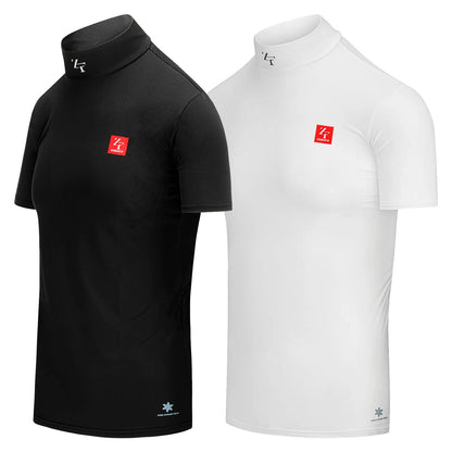 Zerofit Unisex IceSkin Mock Short Sleeve Base Layer Top