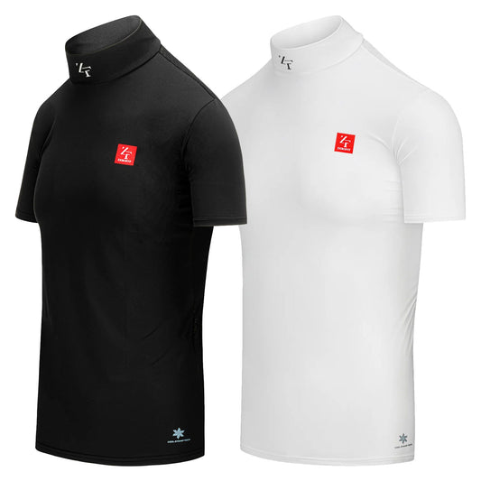 Zerofit Unisex IceSkin Mock Short Sleeve Base Layer Top