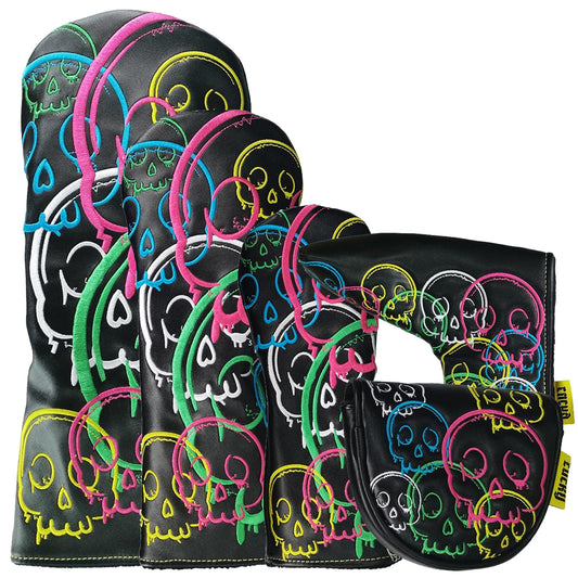 Legend Golf Club Lucky Skulls Headcovers - Black / Colours