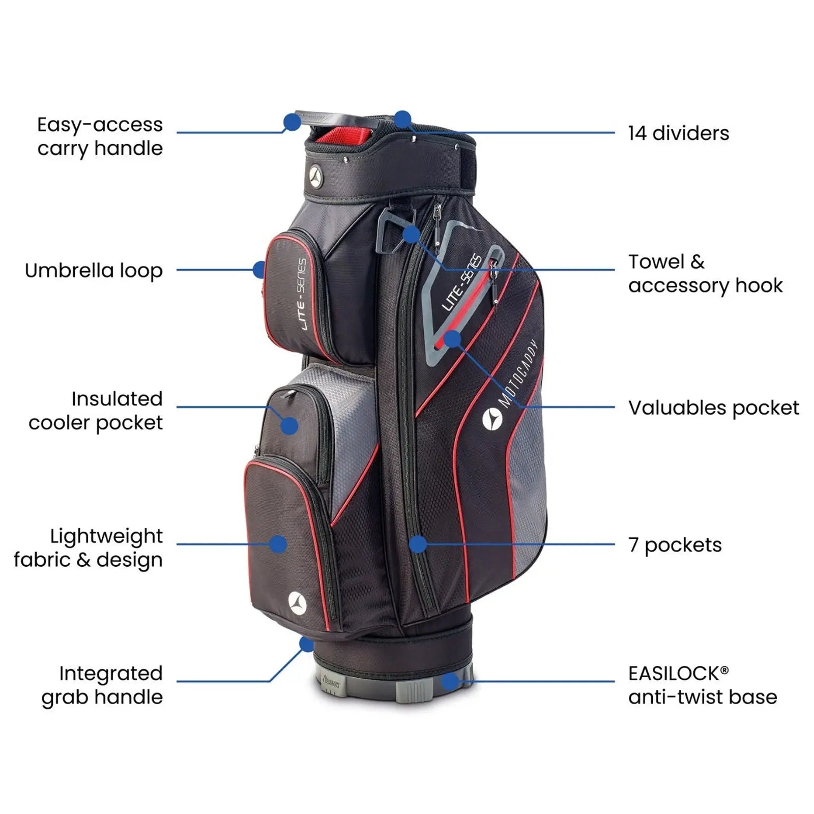 2026 Motocaddy LITE Series Golf Cart Bag - More Sports