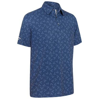 Callaway Mens Chev Print Polo Shirt