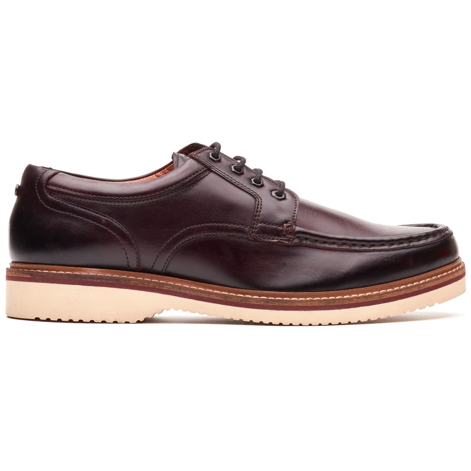 Base London Mens Langdon Leather Apron Toe Shoes