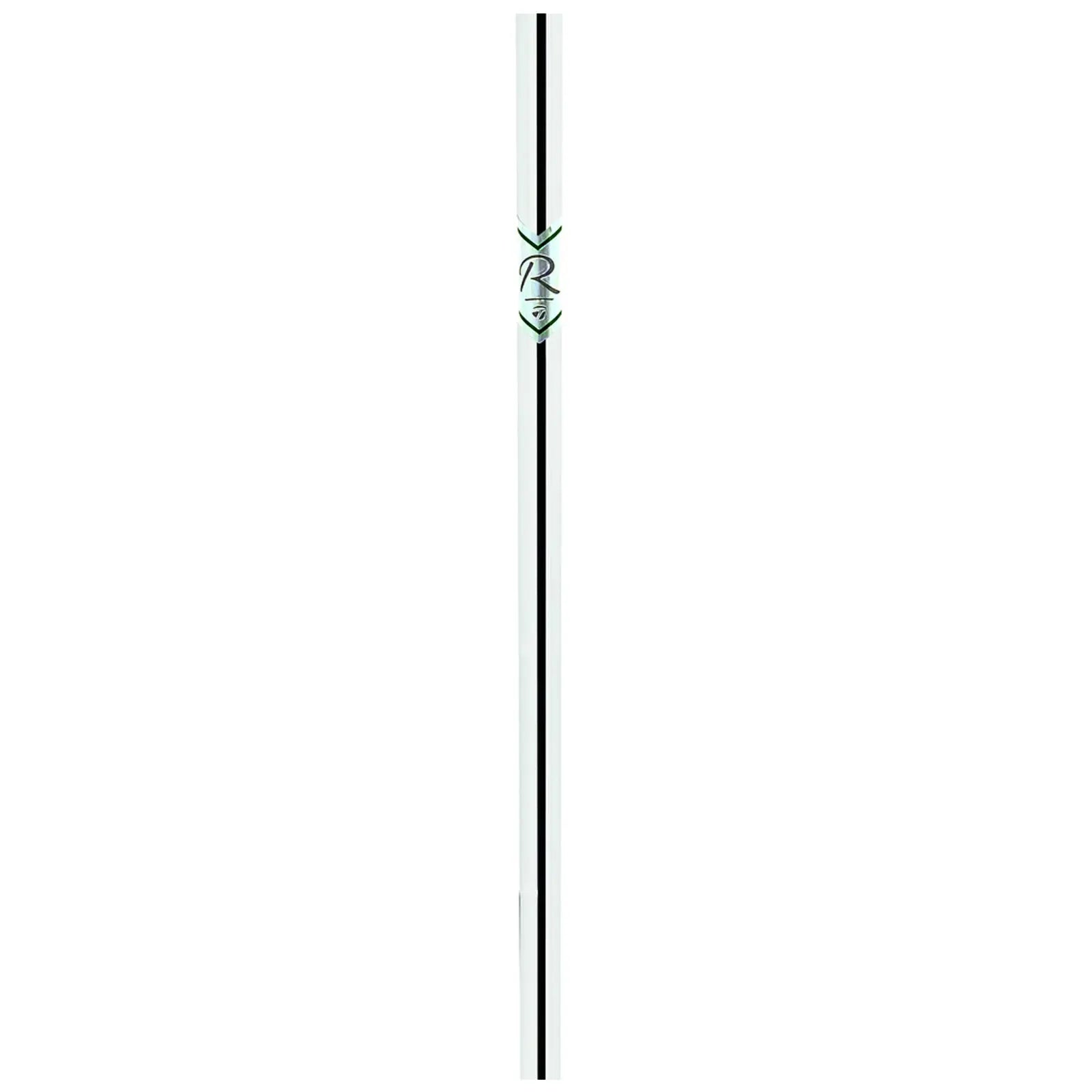 A slender metallic straw stands upright against a plain white background displaying a logo and green accents with a minimalist design emphasizing its sleek form and functionality.