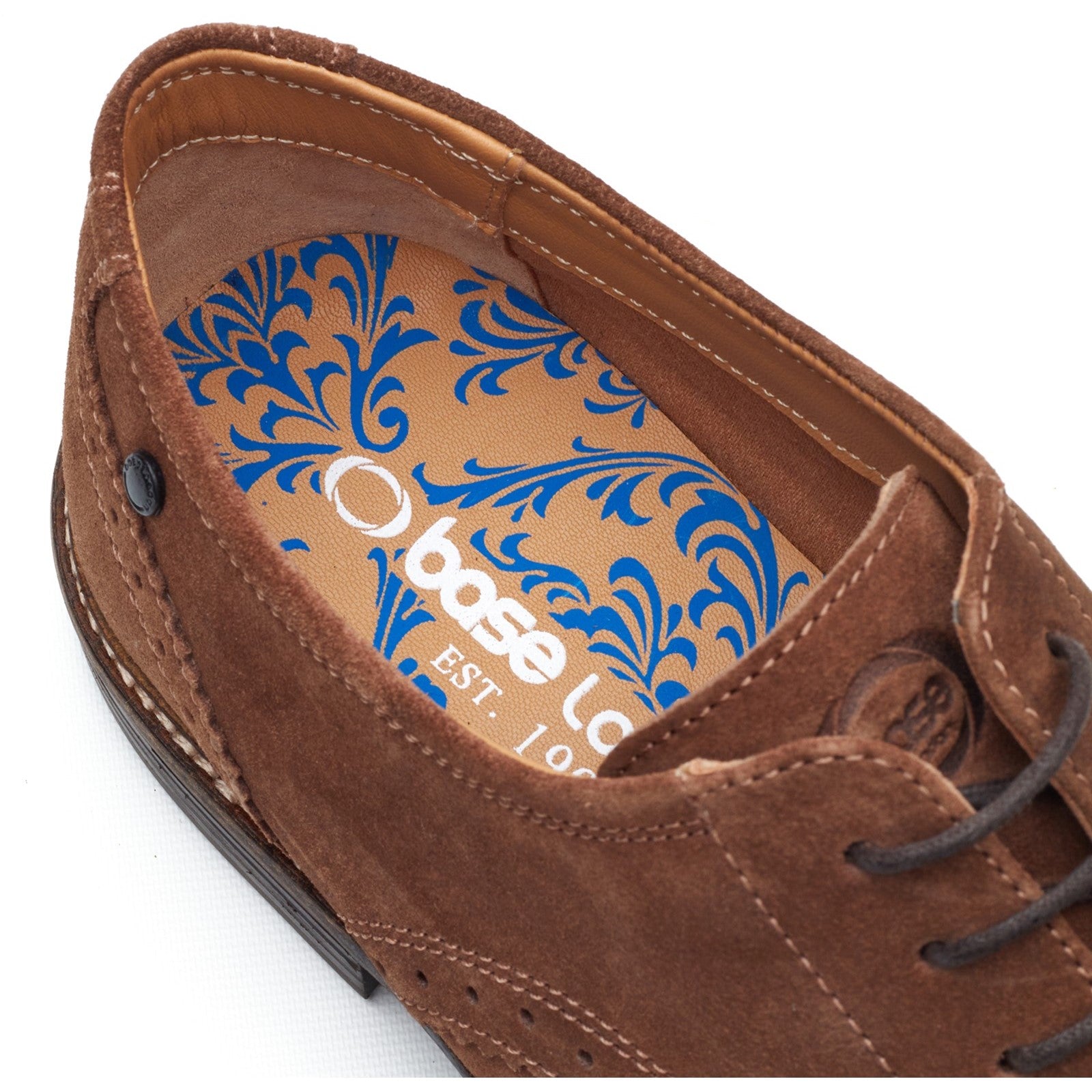 Base London Mens Eton Suede Derby Shoes