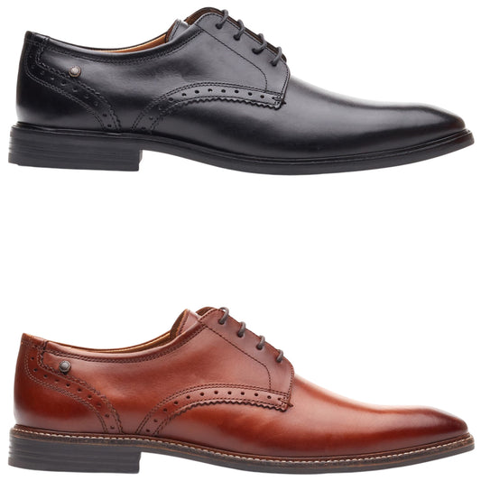 Base London Mens Eton Leather Derby Shoes