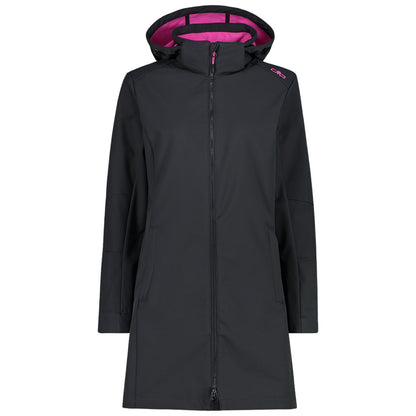 CMP Ladies Parka Zip Hood Longline Softshell Jacket