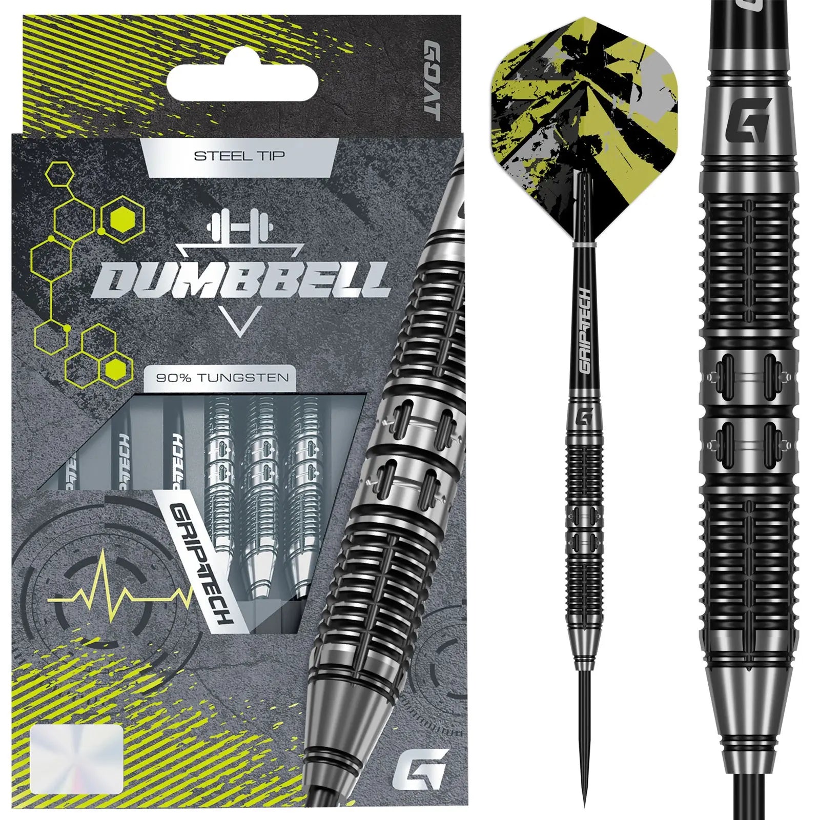 GOAT Dumbbell Steel Tip 90% Tungsten Darts Set