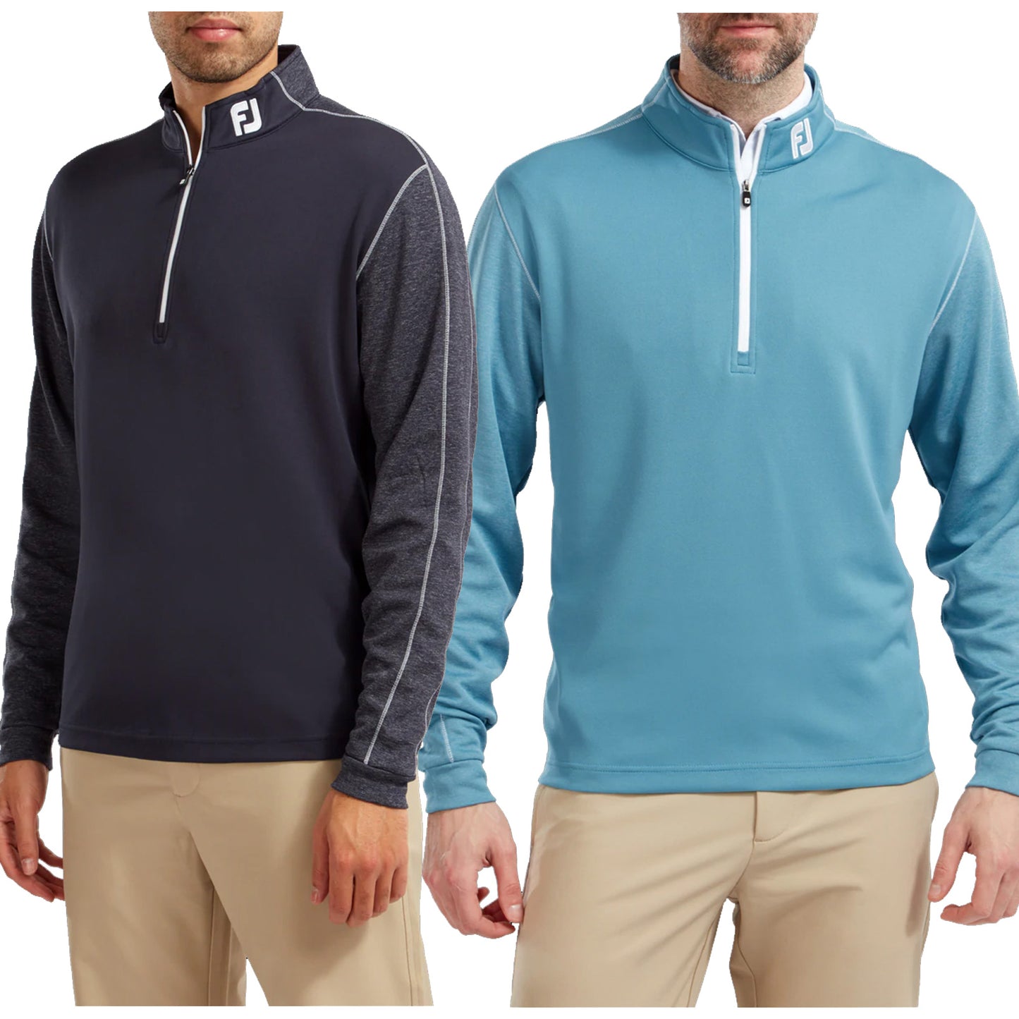 FootJoy Mens Tonal Heather Chill-Out Half Zip Top - S
