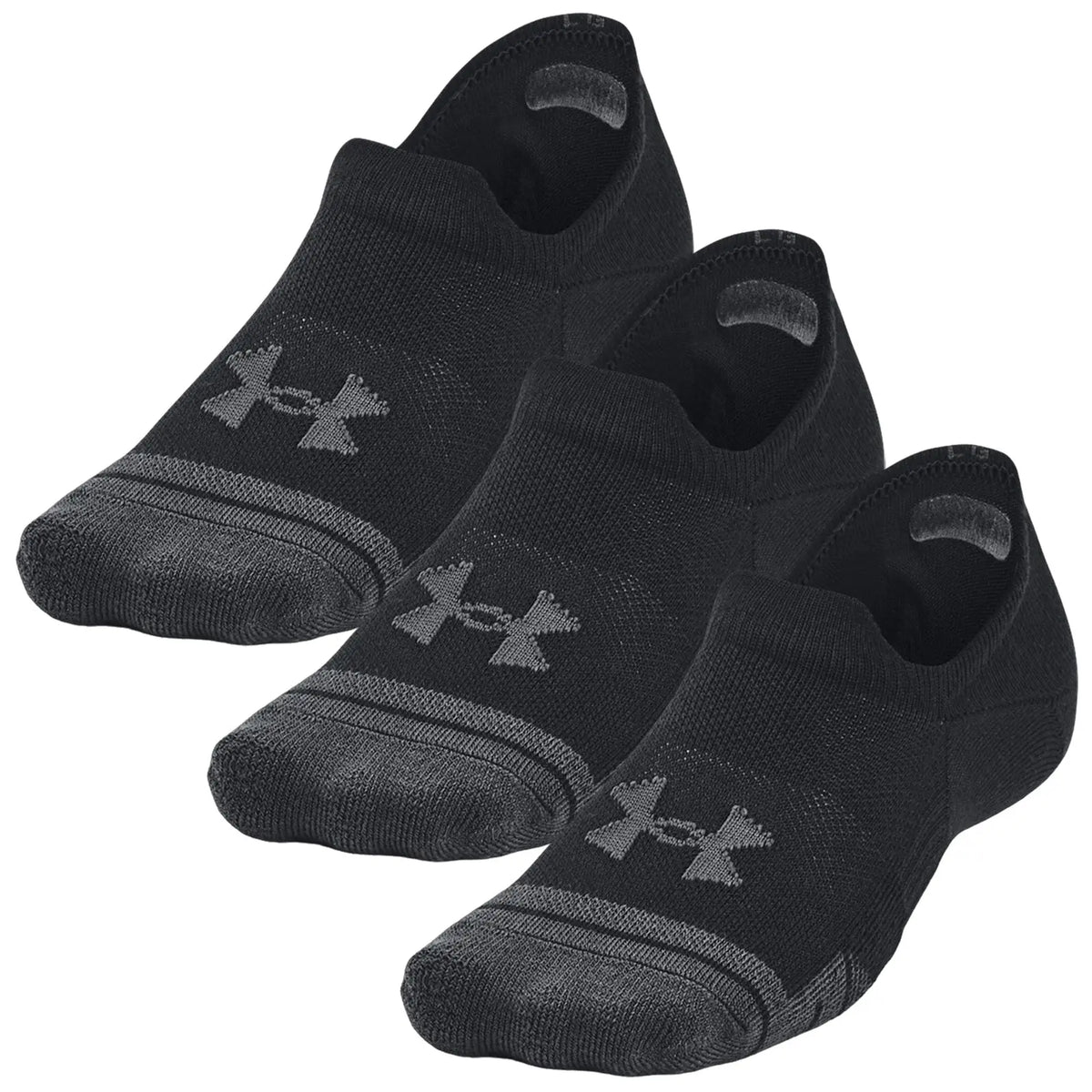 Under Armour Tech Performance Ultra Low Tab Socks (3 Pairs) - 3-7.5 UK / Black
