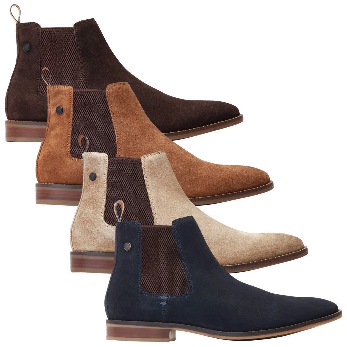 Base London Mens Virgil Suede Chelsea Boots