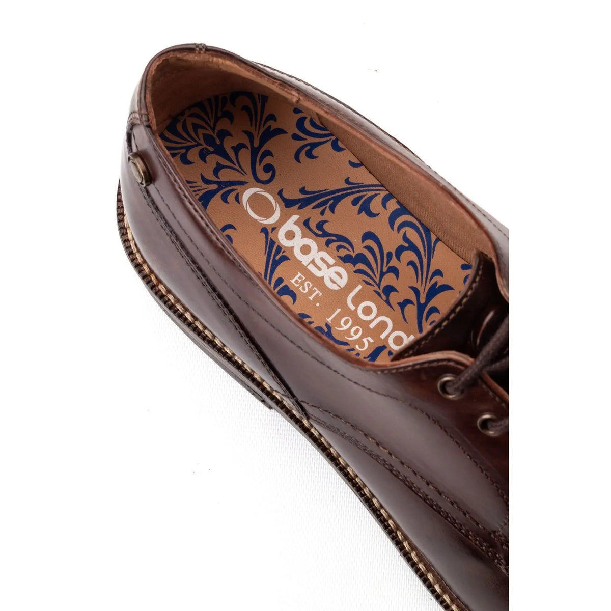 Base London Mens Durham Leather Derby Shoes