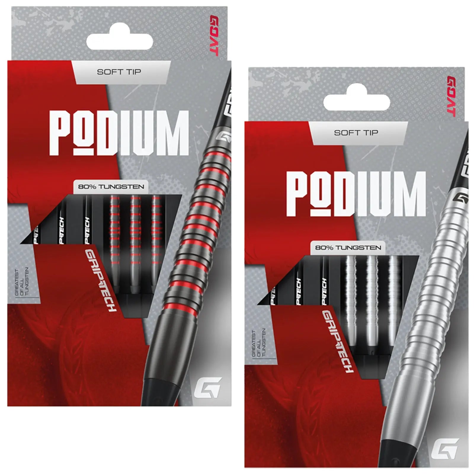 GOAT Podium Soft Tip 80% Tungsten Darts Set