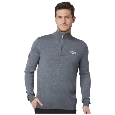 Callaway Mens Blended Merino Half Zip Sweater