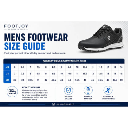 FootJoy Mens Footwear Size Guide
