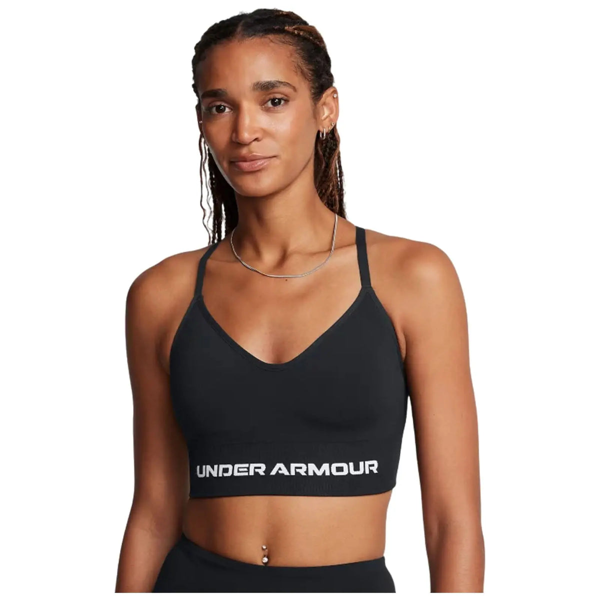 Under Armour Ladies Vanish Seamless Low Bra - XS / Black / White