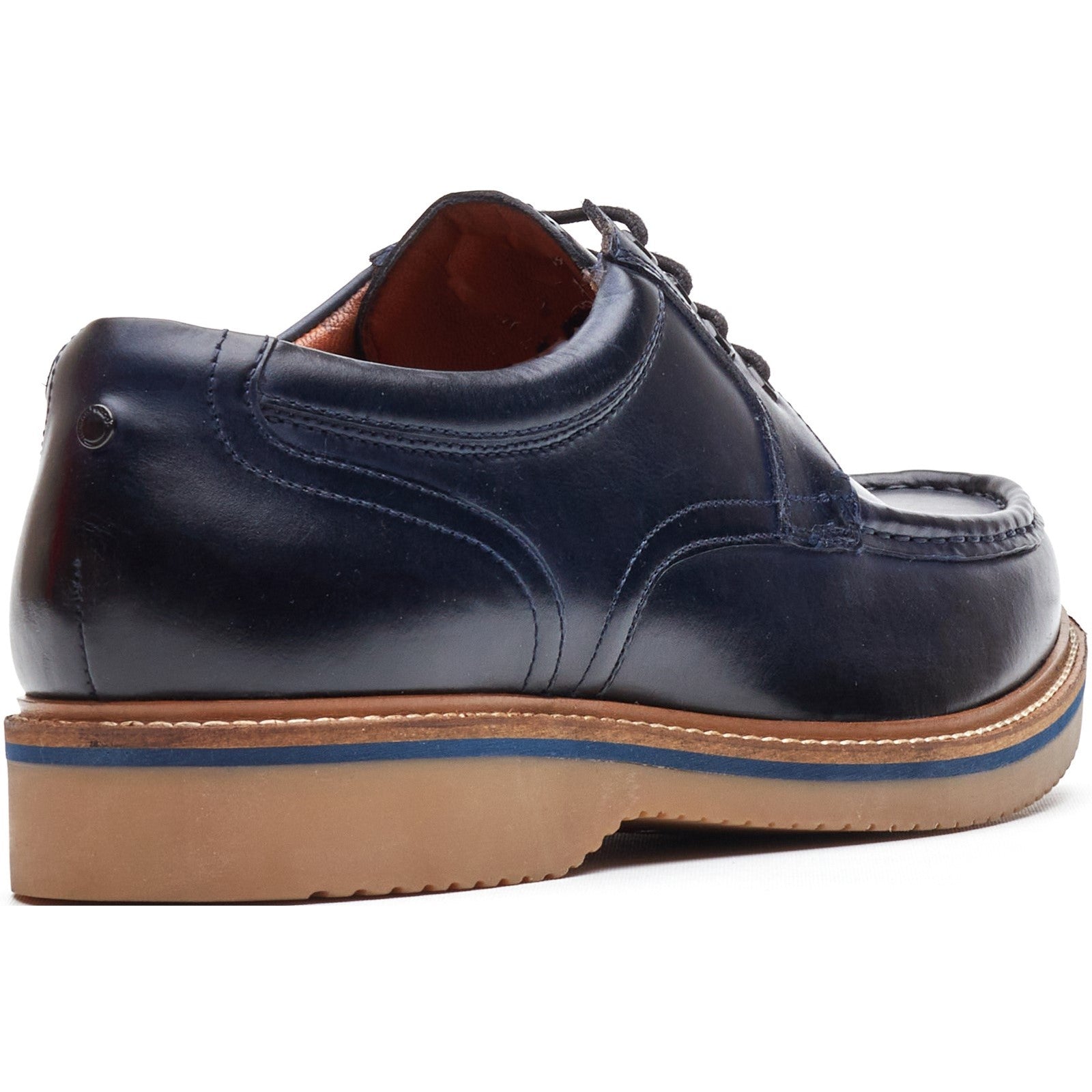 Base London Mens Langdon Leather Apron Toe Shoes