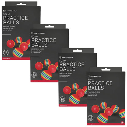 Masters Foam Rainbow Striped Practice Golf Balls