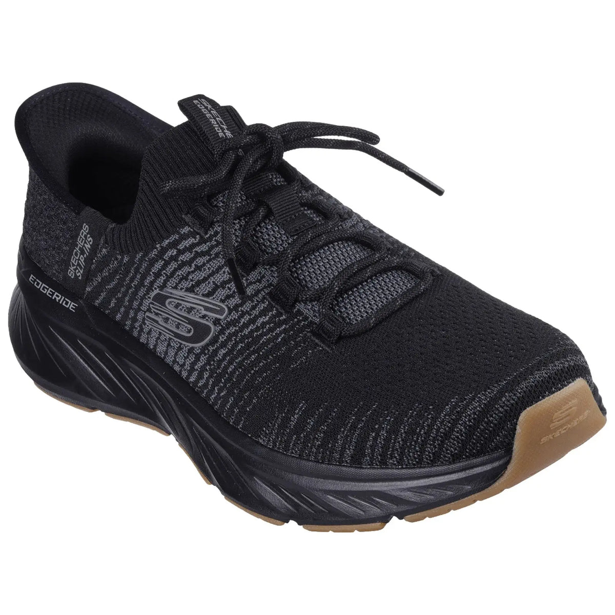 Skechers Mens Edgeride Raygo Slip-Ins Trainers - 7 UK / Black