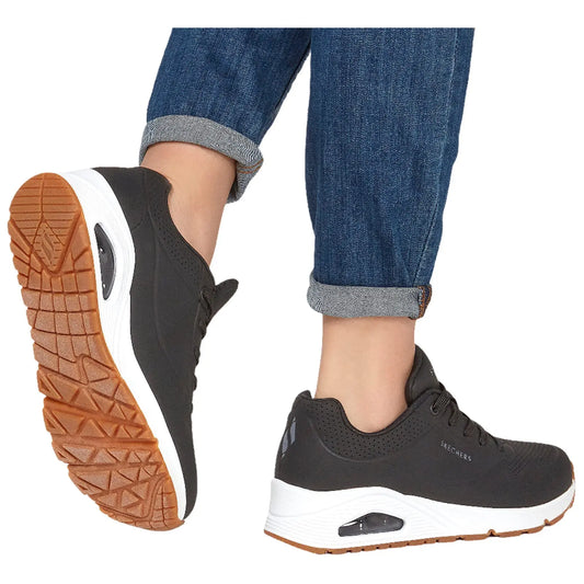 Skechers Ladies Uno Stand On Air Trainers (Wide)