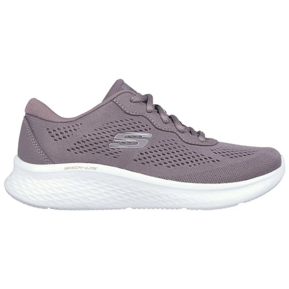 A gray athletic shoe with breathable mesh sides is displayed facing right on a white background showcasing a sleek design and cushioned sole for comfort during activity.