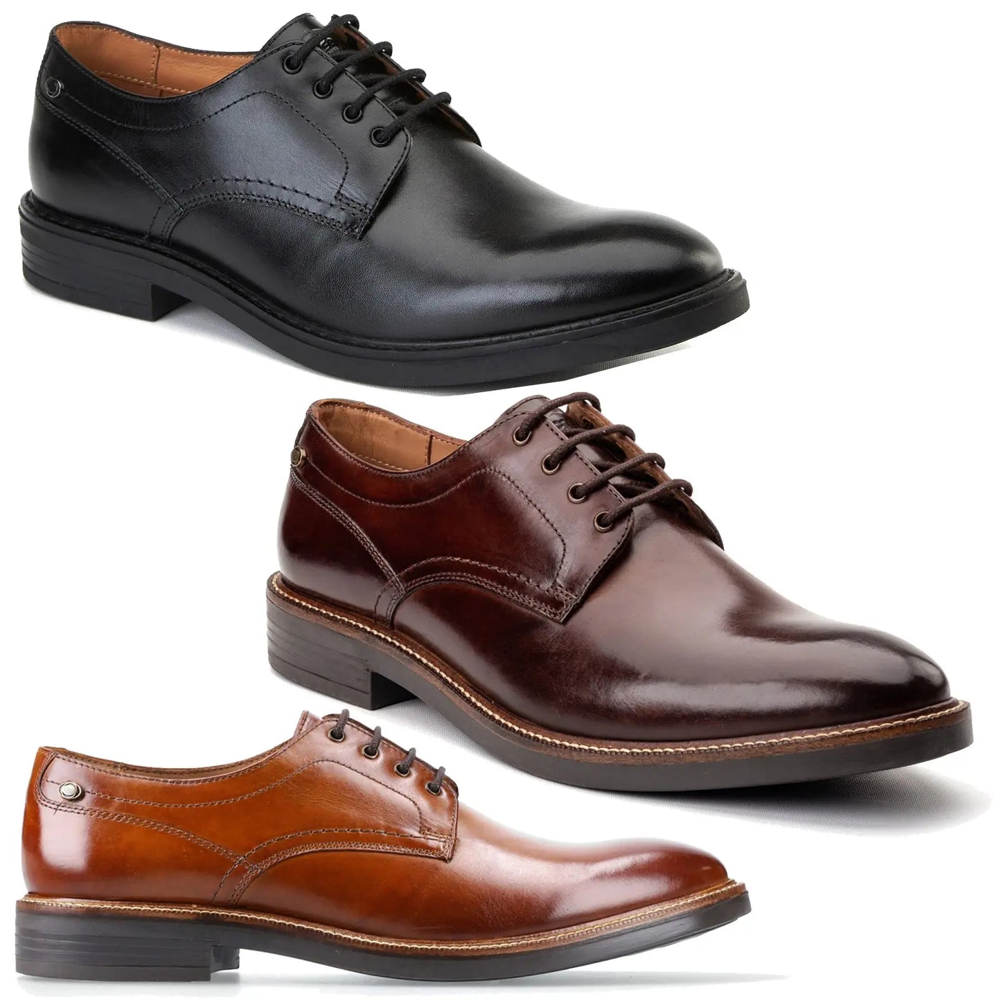 Base London Mens Durham Leather Derby Shoes AI01