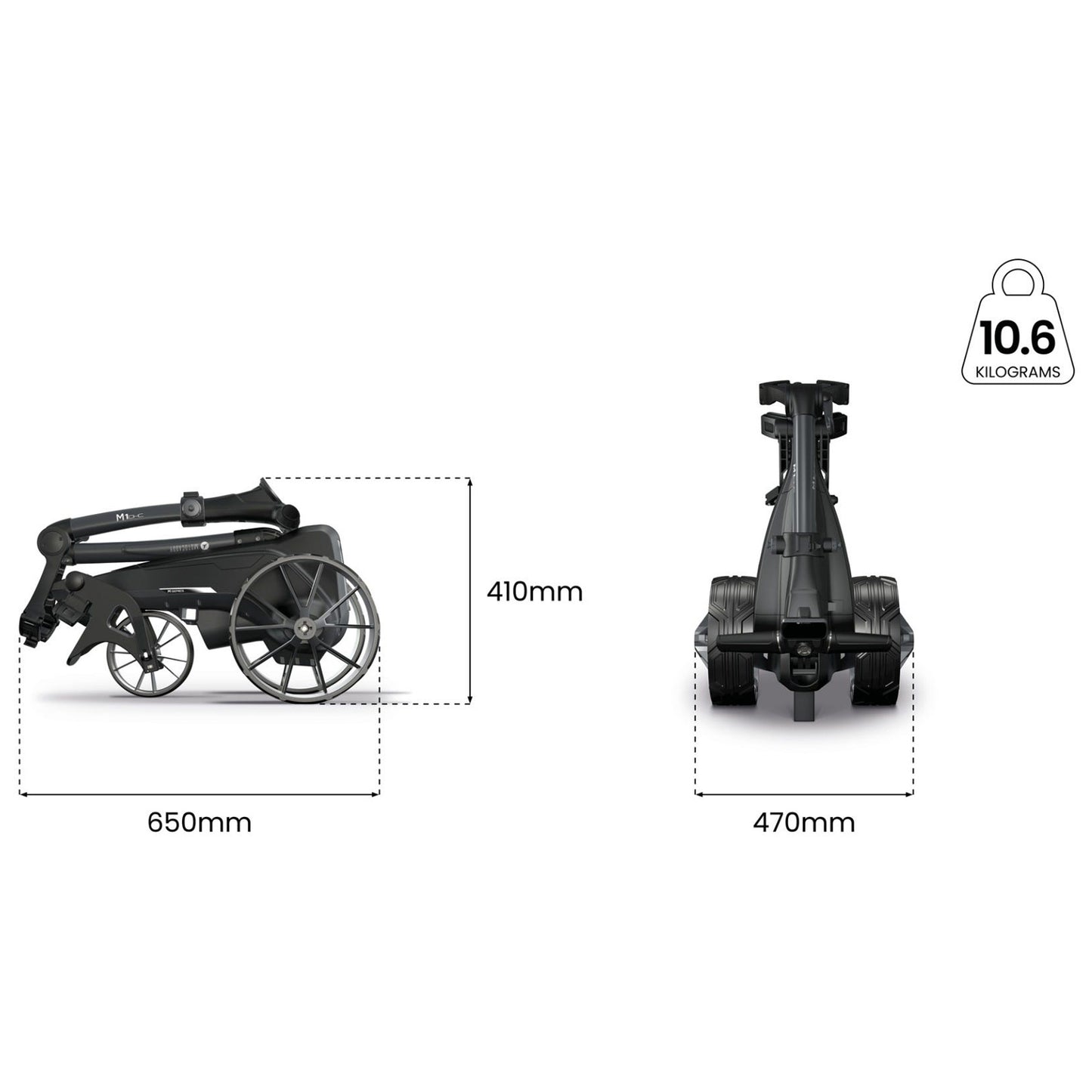 2026 Motocaddy M1 DHC Electric Golf Trolley Cart
