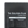 Black scorecard titled "THE GOLFERS CLUB Collection" with tables for "MATCHPLAY" detailing "SINGLES DIFFERENCE IN HANDICAP" and "FOURSOMES DIFFERENCE COMBINED HANDICAP" with numerical data for scoring.