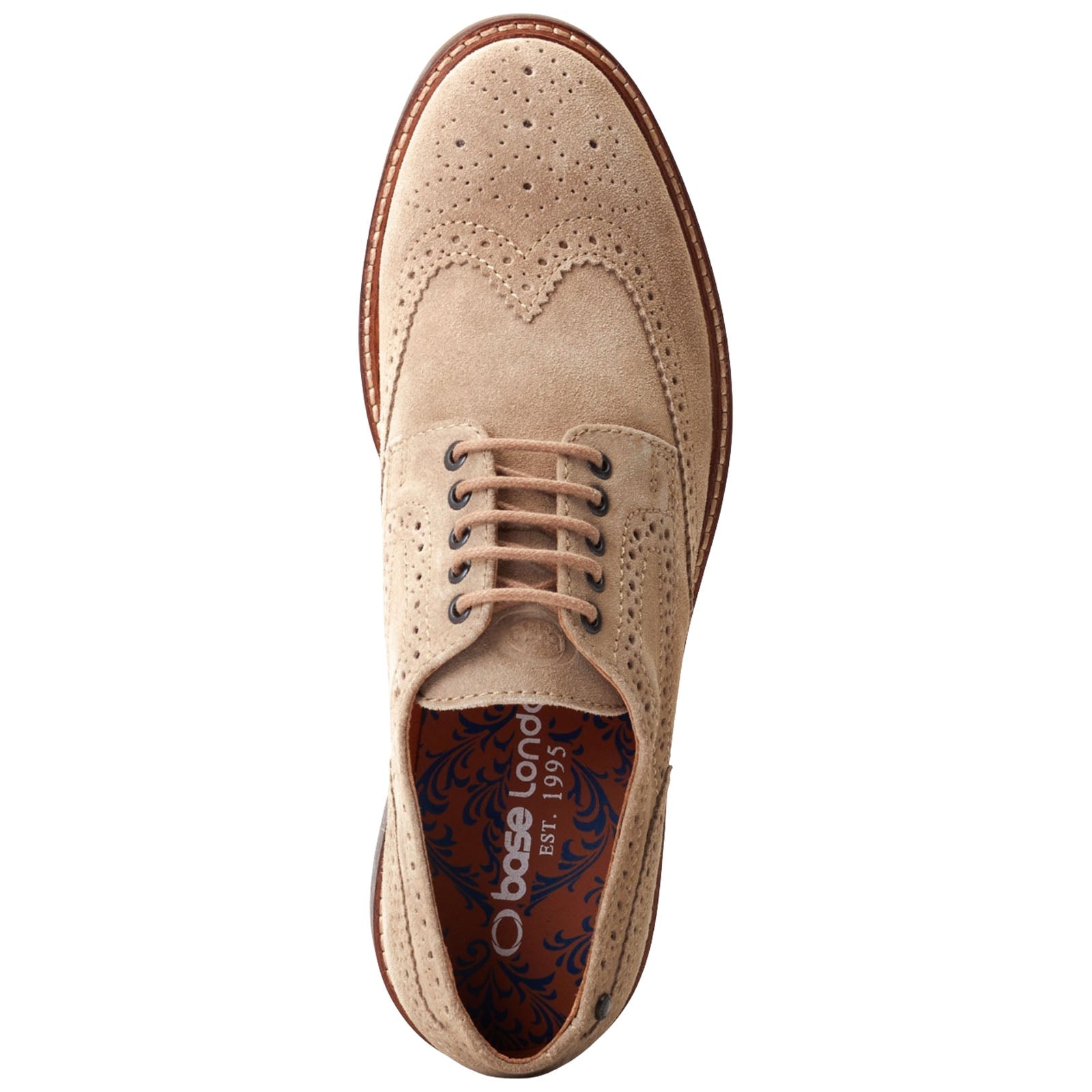 Base London Mens Hatfield Suede Brogue Shoes