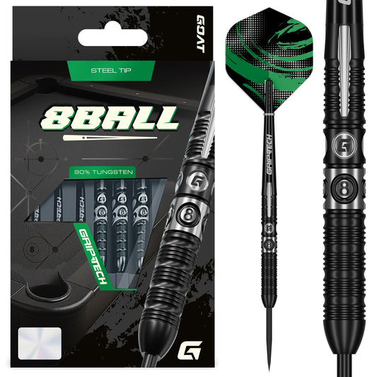 GOAT 8-Ball Steel Tip 90% Tungsten Darts Set