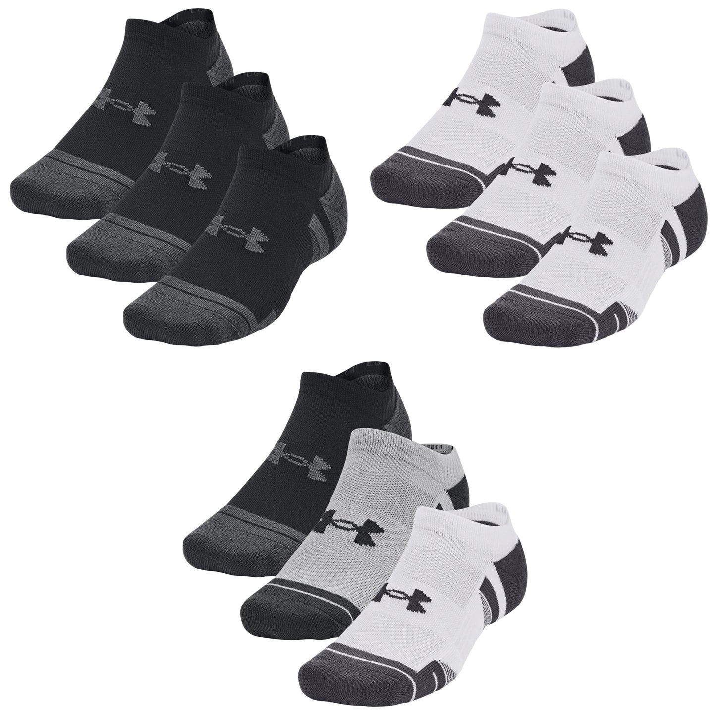Under Armour Performance Tech No-Show Socks (3 Pairs)