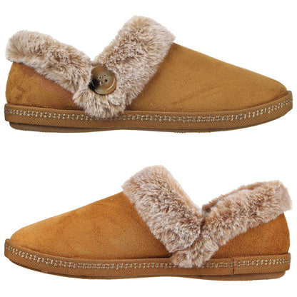 Skechers Ladies Cozy Campfire French Toast Slippers (Wide Fit)