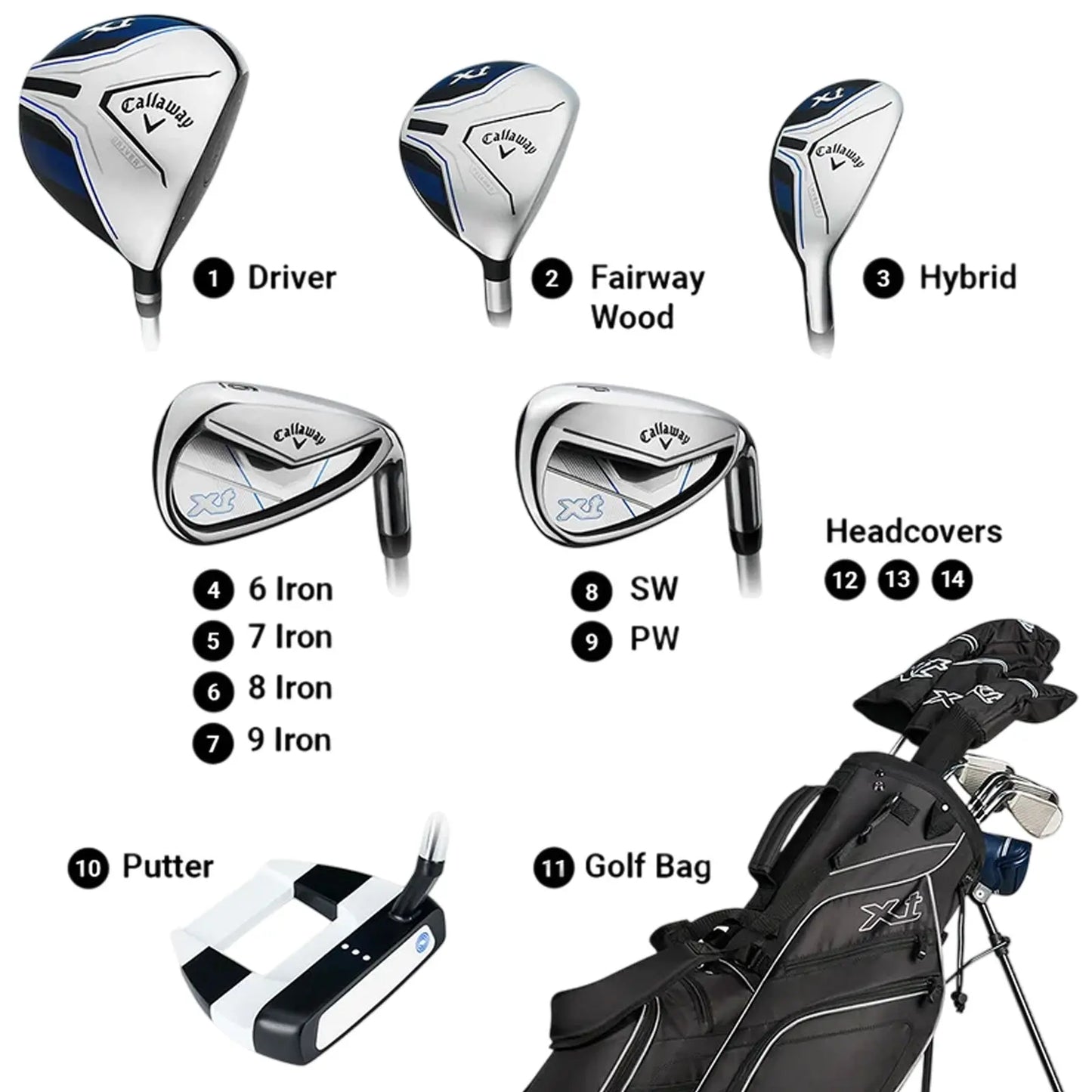 2026 Callaway Golf Junior XT Complete Package Set (11 Piece)