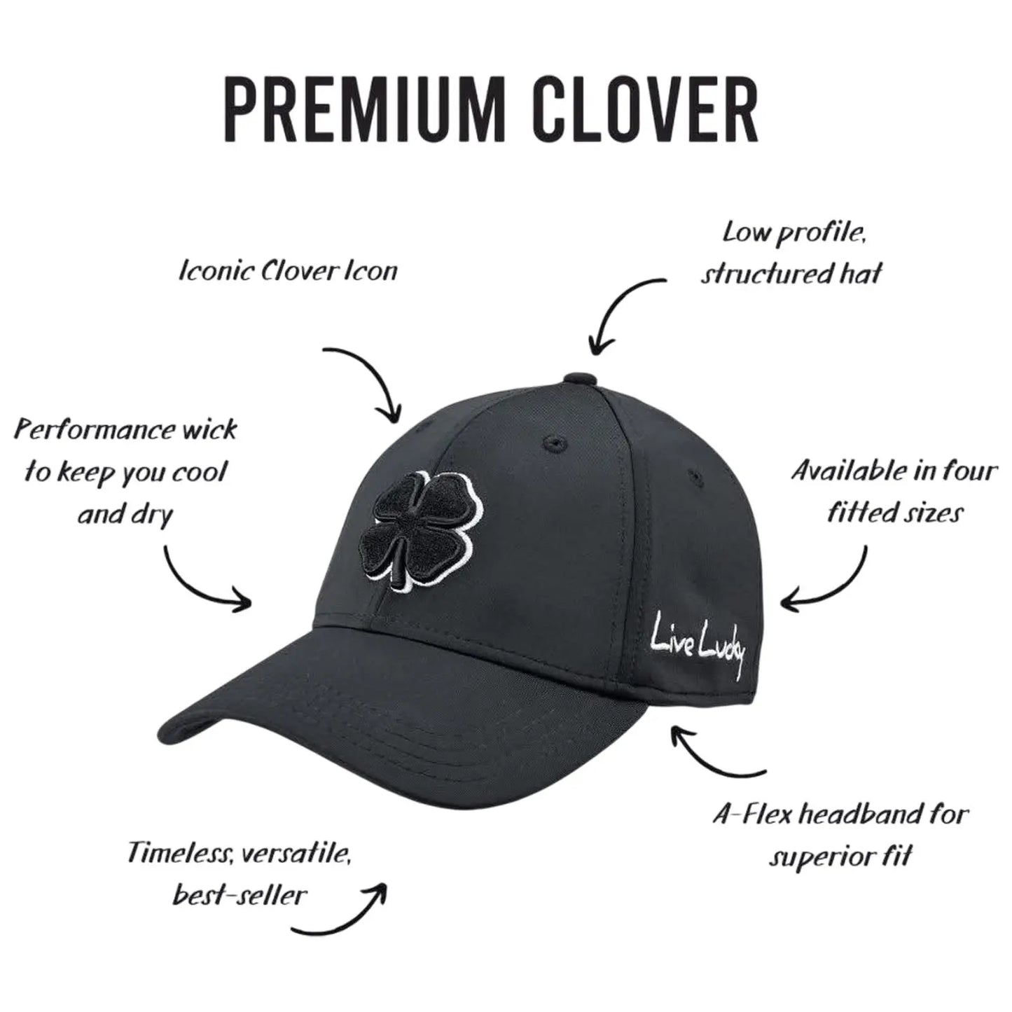 Black Clover Premium Clover Mesh Fitted Cap