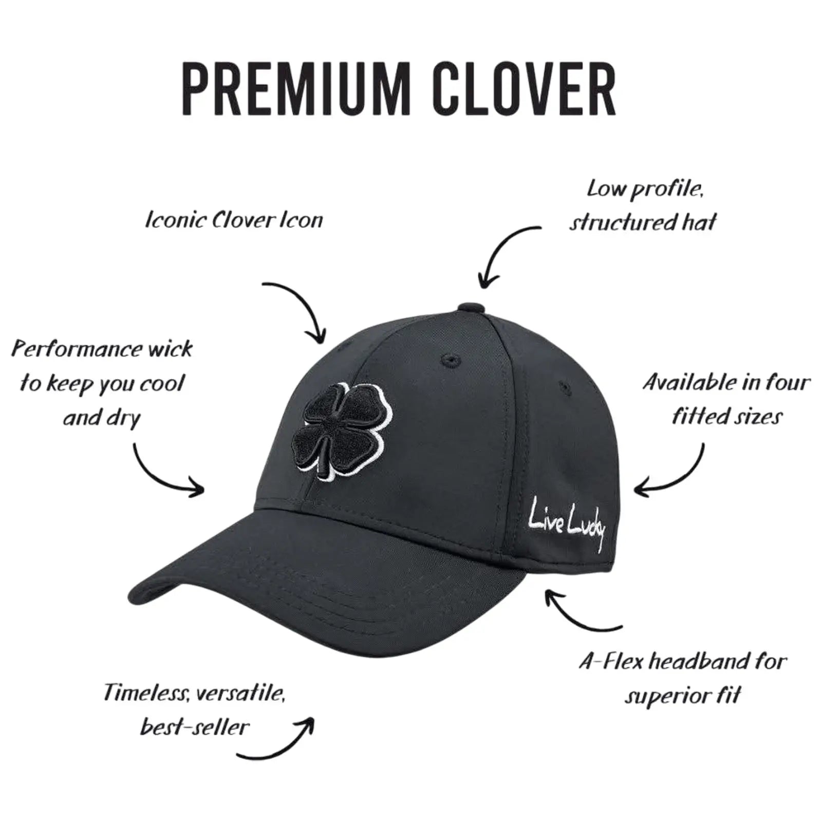 Black Clover Premium Clover Mesh Fitted Cap