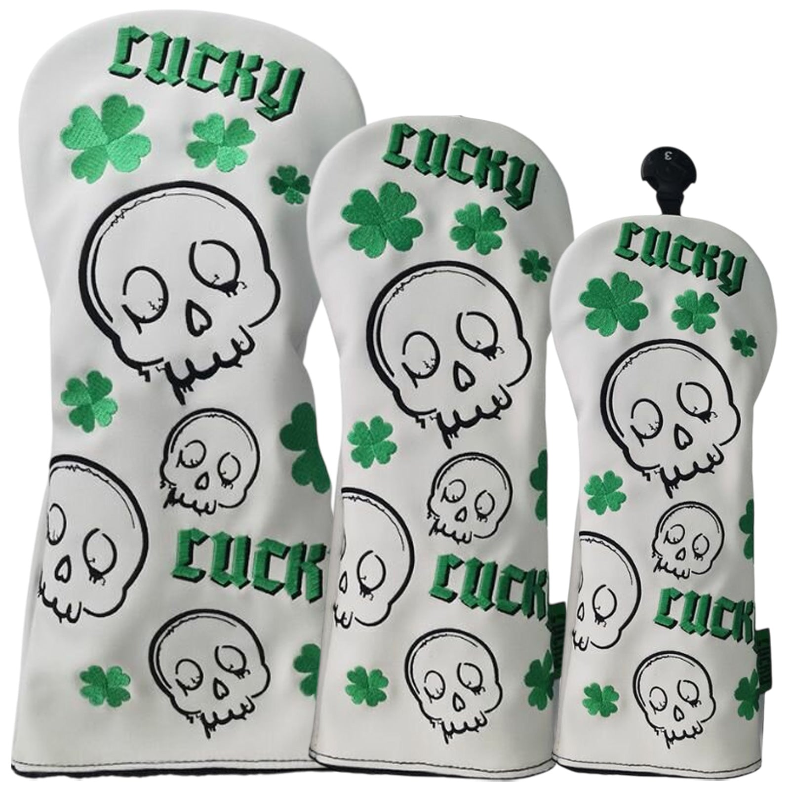 Legend Lucky Skull Headcovers - White