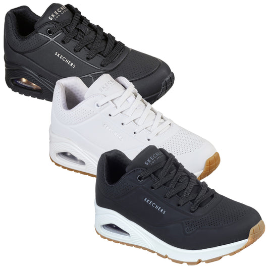 Skechers Ladies Uno Stand On Air Trainers 73690W