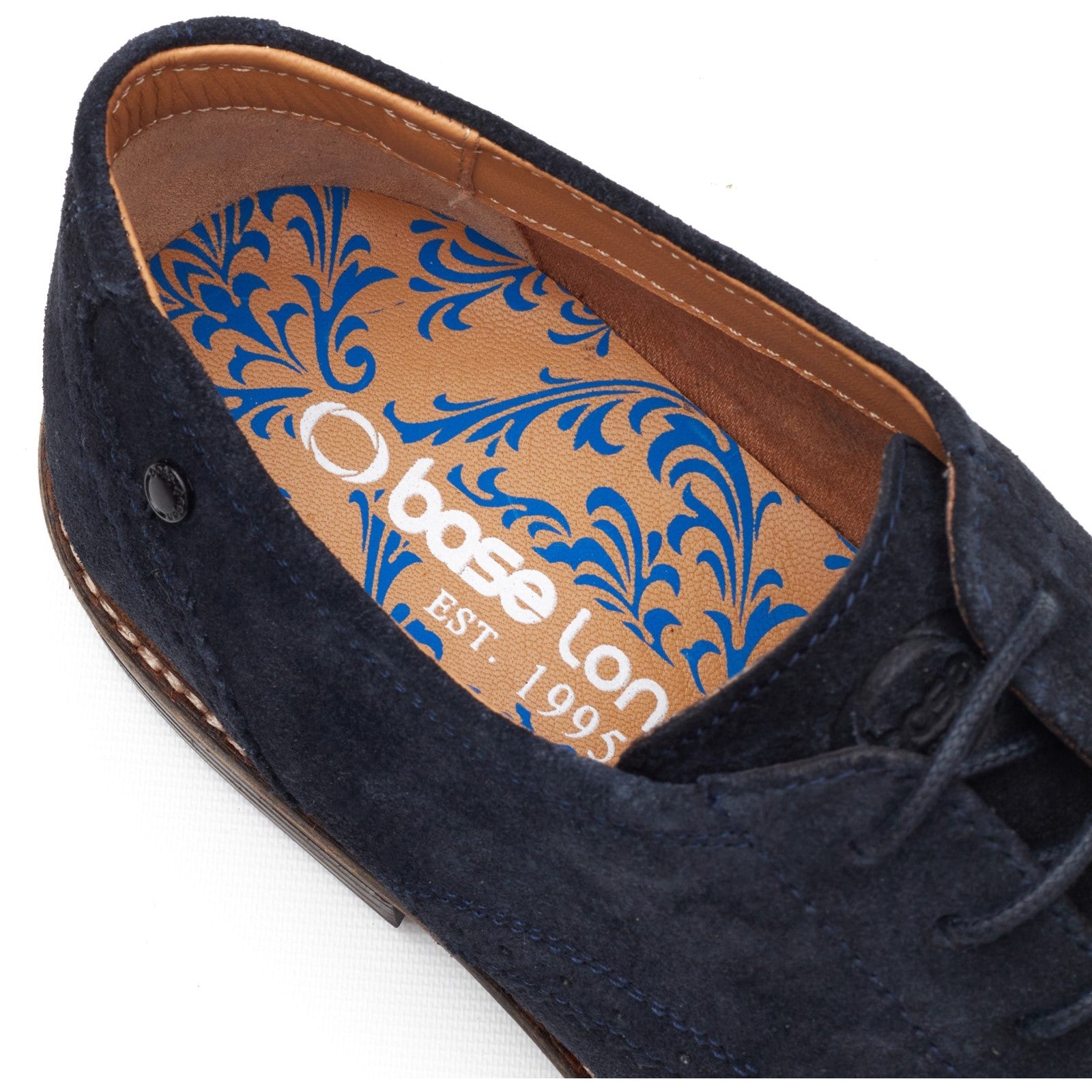 Base London Mens Eton Suede Derby Shoes