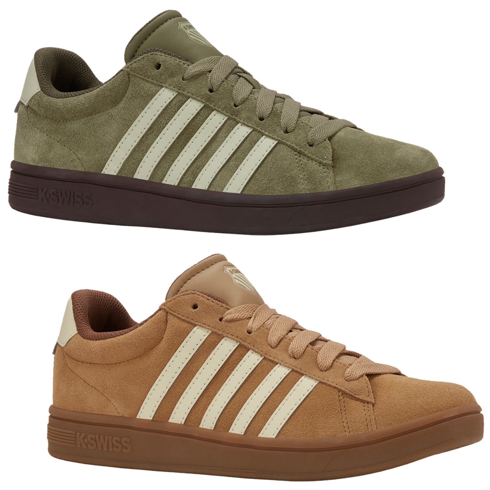 K-Swiss Mens Court Tiebreak II Suede Trainers 09492
