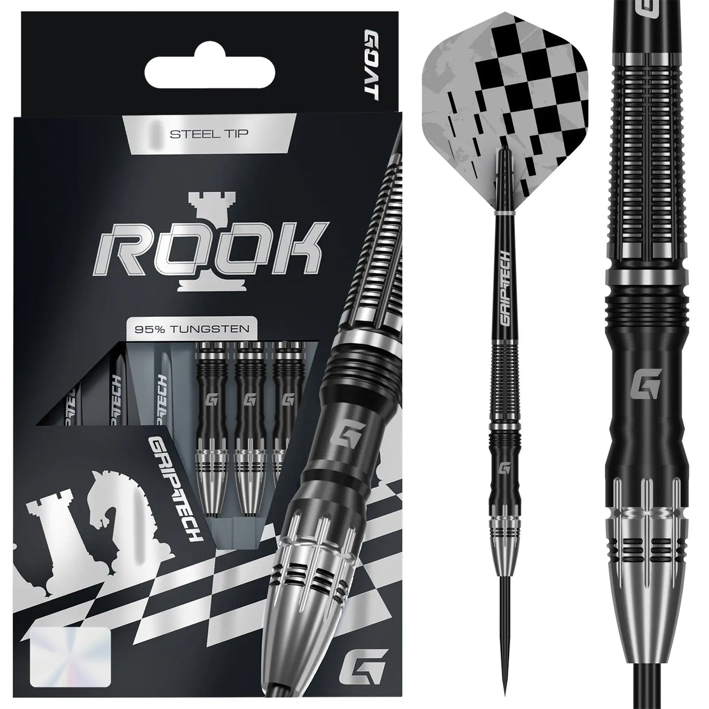 GOAT Rook Steel Tip 95% Tungsten Darts Set